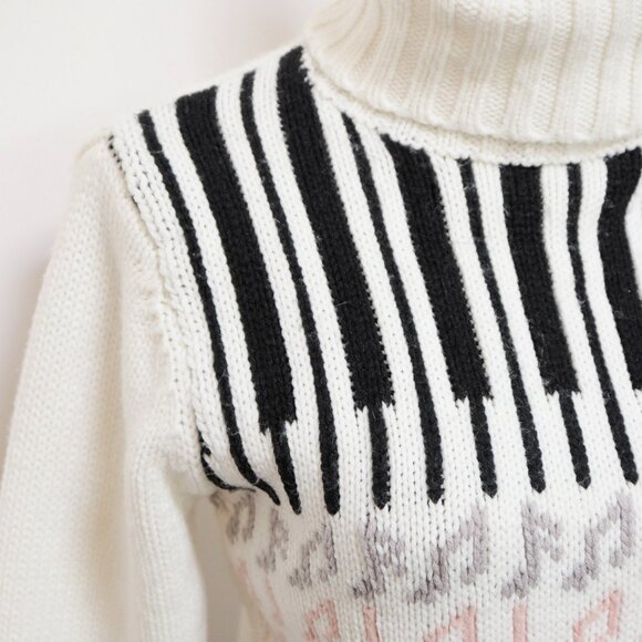 Coquette Piano Keys Turtleneck Sweater 🎹 VINTAGE - Picture 2 of 6